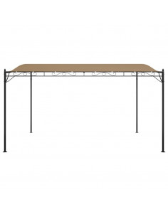 Tettoia Tortora 4x3 m 180 g/m² Tessuto e Acciaio 2