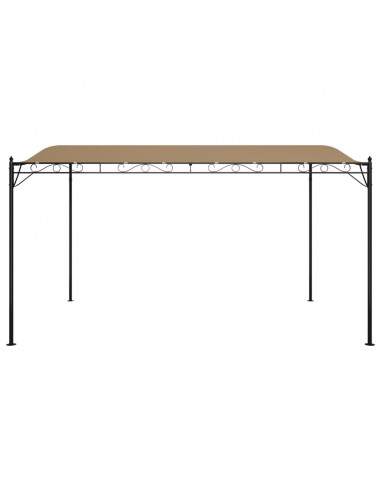 Tettoia Tortora 4x3 m 180 g/m² Tessuto e Acciaio