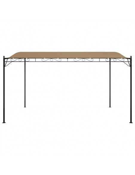 Tettoia Tortora 4x3 m 180 g/m² Tessuto e Acciaio