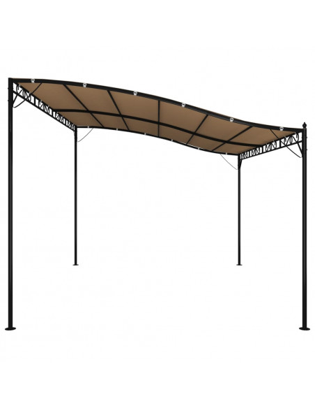 Tettoia Tortora 4x3 m 180 g/m² Tessuto e Acciaio