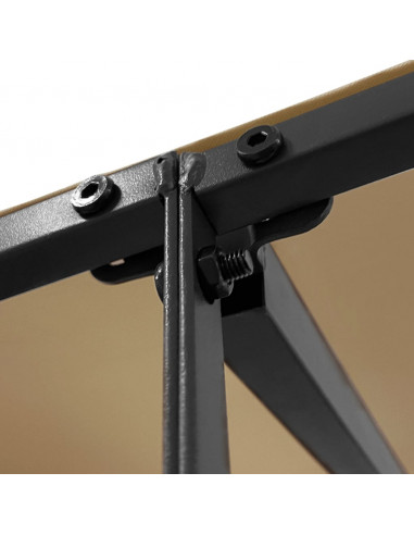 Tettoia Tortora 4x3 m 180 g/m² Tessuto e Acciaio