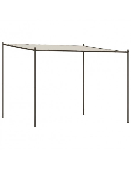Gazebo Bianco 3x3 m 180 g/m² Tessuto e Acciaio