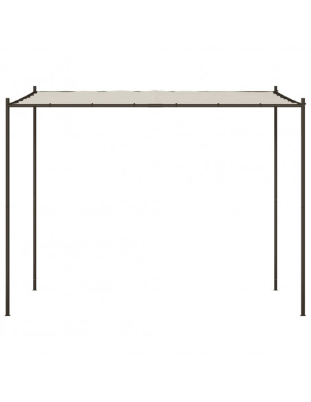 Gazebo Bianco 3x3 m 180 g/m² Tessuto e Acciaio