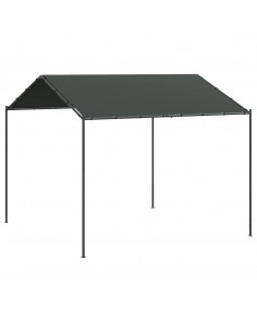 Tenda a Baldacchino Antracite 4x4 m in Acciaio e Tessuto 2