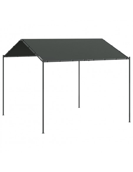 Tenda a Baldacchino Antracite 4x4 m in Acciaio e Tessuto