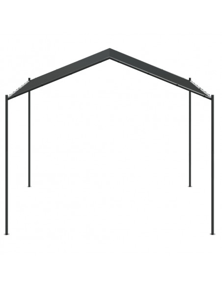 Tenda a Baldacchino Antracite 4x4 m in Acciaio e Tessuto