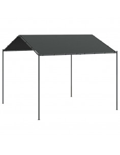 Tenda a Baldacchino Antracite 3x3 m in Acciaio e Tessuto 2