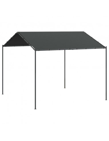 Tenda a Baldacchino Antracite 3x3 m in Acciaio e Tessuto