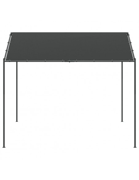 Tenda a Baldacchino Antracite 3x3 m in Acciaio e Tessuto