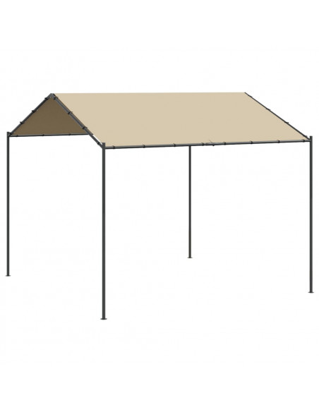 Tenda a Baldacchino Beige 3x3 m in Acciaio e Tessuto
