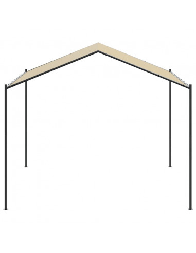 Tenda a Baldacchino Beige 3x3 m in Acciaio e Tessuto