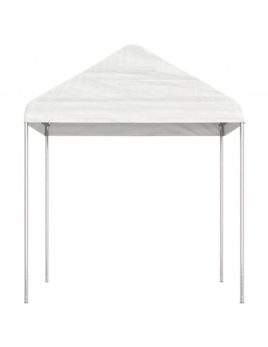 Gazebo con Tetto Bianco 4,46x2,28x2,69 m in Polietilene