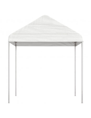 Gazebo con Tetto Bianco 11,15x2,28x2,69 m in Polietilene