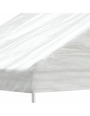 Gazebo con Tetto Bianco 6,69x2,28x2,69 m in Polietilene