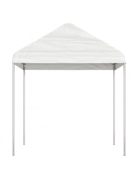 Gazebo con Tetto Bianco 17,84x2,28x2,69 m in Polietilene