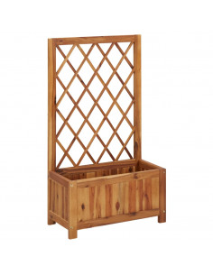 Letto Rialzato da Giardino con Graticcio in Massello di Acacia 2