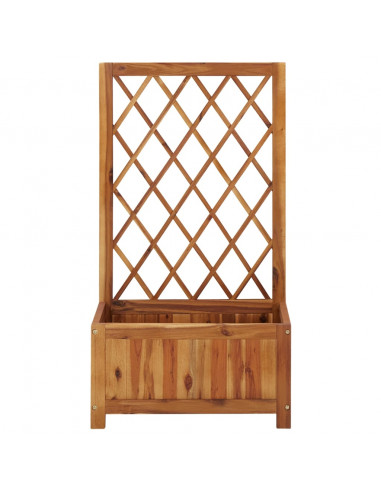 Letto Rialzato da Giardino con Graticcio in Massello di Acacia