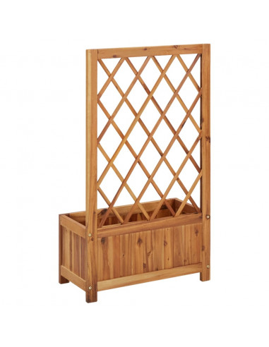 Letto Rialzato da Giardino con Graticcio in Massello di Acacia