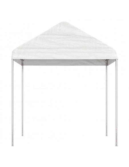 Gazebo con Tetto Bianco 13,38x2,28x2,69 m in Polietilene