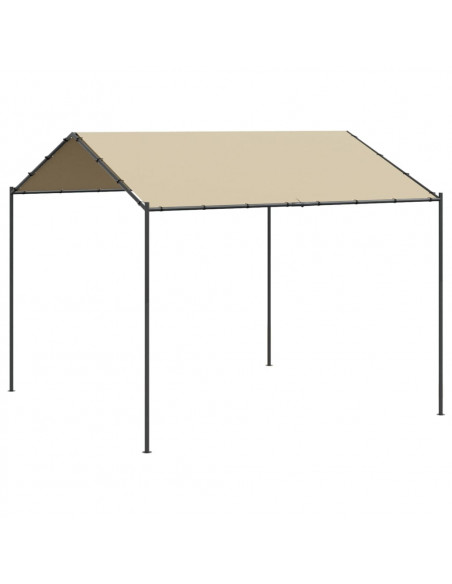 Tenda a Baldacchino Beige 4x4 m in Acciaio e Tessuto