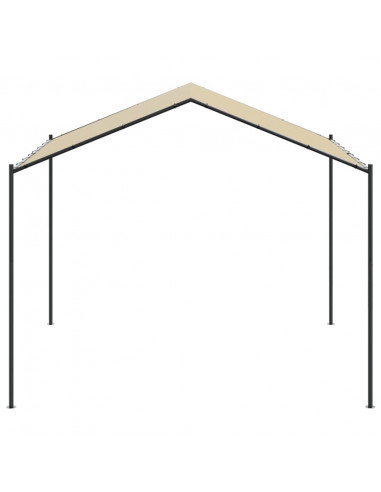 Tenda a Baldacchino Beige 4x4 m in Acciaio e Tessuto