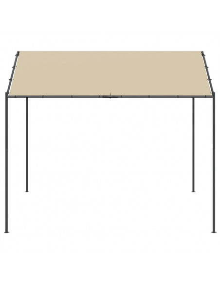 Tenda a Baldacchino Beige 4x4 m in Acciaio e Tessuto