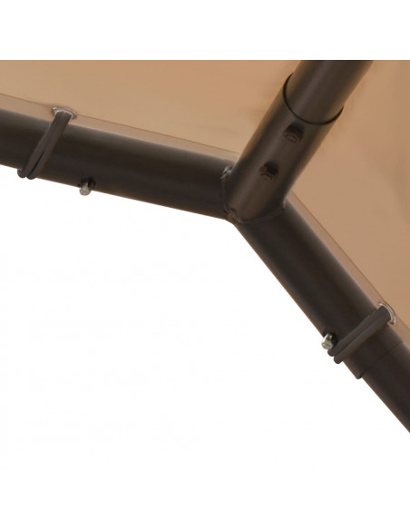 Tenda a Baldacchino Beige 4x4 m in Acciaio e Tessuto
