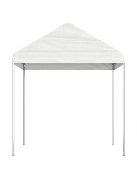 Gazebo con Tetto Bianco 2,28x2,23x2,69 m in Polietilene