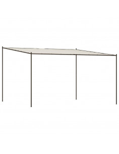 Gazebo Bianco 4x4 m 180 g/m² Tessuto e Acciaio 2