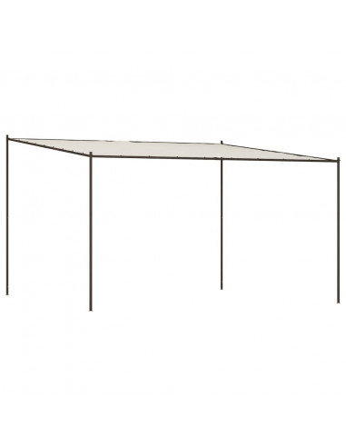 Gazebo Bianco 4x4 m 180 g/m² Tessuto e Acciaio