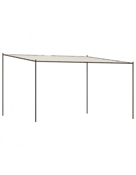 Gazebo Bianco 4x4 m 180 g/m² Tessuto e Acciaio