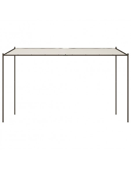 Gazebo Bianco 4x4 m 180 g/m² Tessuto e Acciaio