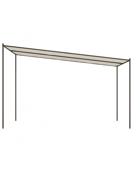 Gazebo Bianco 4x4 m 180 g/m² Tessuto e Acciaio