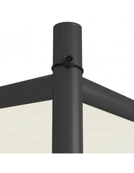 Gazebo Bianco 4x4 m 180 g/m² Tessuto e Acciaio