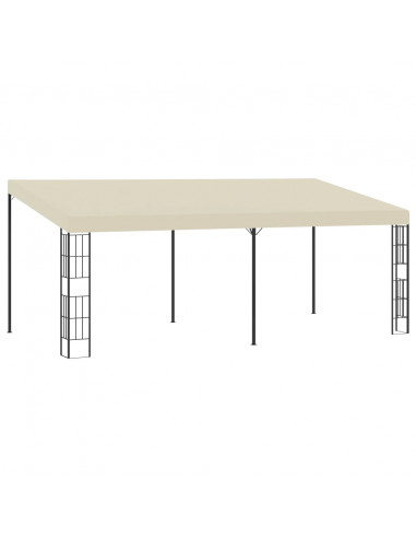 Gazebo a Parete 3x6 m Crema in Tessuto