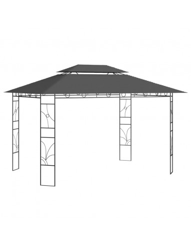 Gazebo 4x3x2,7 m Antracite 160 g/m²