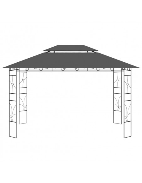 Gazebo 4x3x2,7 m Antracite 160 g/m²