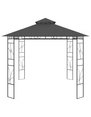 Gazebo 4x3x2,7 m Antracite 160 g/m²