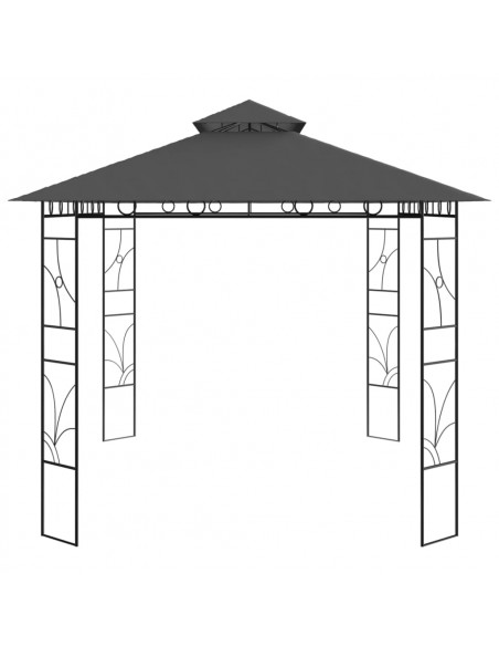 Gazebo 4x3x2,7 m Antracite 160 g/m²