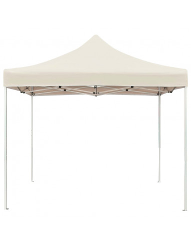 Gazebo Professionale Pieghevole in Alluminio 3x3m Crema