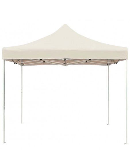 Gazebo Professionale Pieghevole in Alluminio 3x3m Crema