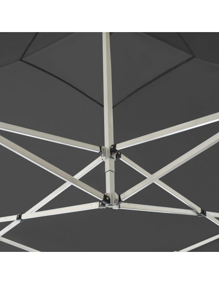 Gazebo Professionale Pieghevole in Alluminio 3x3 m Antracite