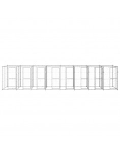 Gabbia per Cani da Esterno in Acciaio Zincato 19,36 m² 2