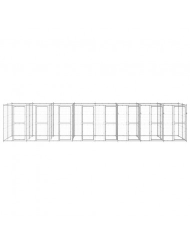 Gabbia per Cani da Esterno in Acciaio Zincato 19,36 m²