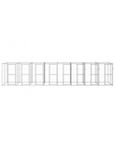 Gabbia per Cani da Esterno in Acciaio Zincato 19,36 m²