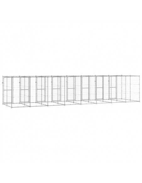 Gabbia per Cani da Esterno in Acciaio Zincato 19,36 m²