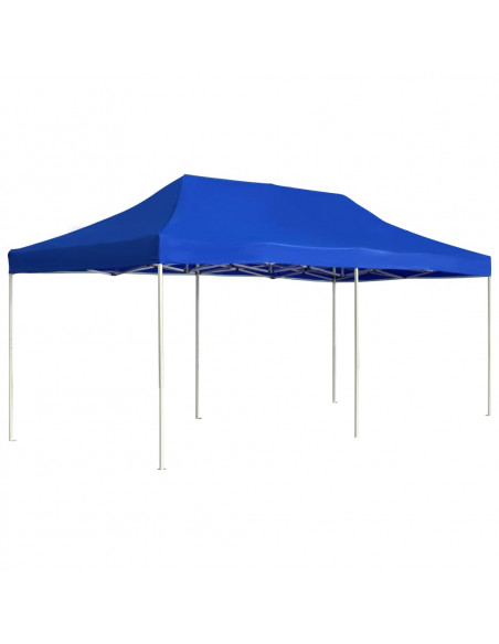 Gazebo Professionale Pieghevole Alluminio 6x3 m Blu