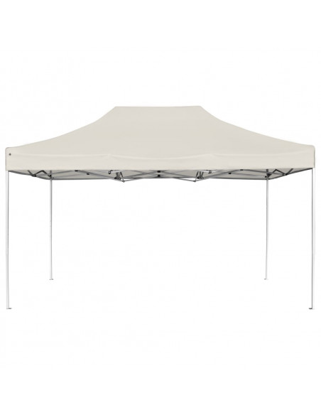 Gazebo Professionale Pieghevole in Alluminio 4,5x3 m Crema