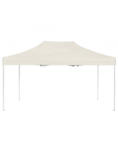 Gazebo Professionale Pieghevole in Alluminio 4,5x3 m Crema