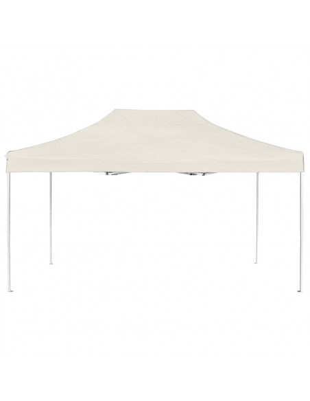 Gazebo Professionale Pieghevole in Alluminio 4,5x3 m Crema